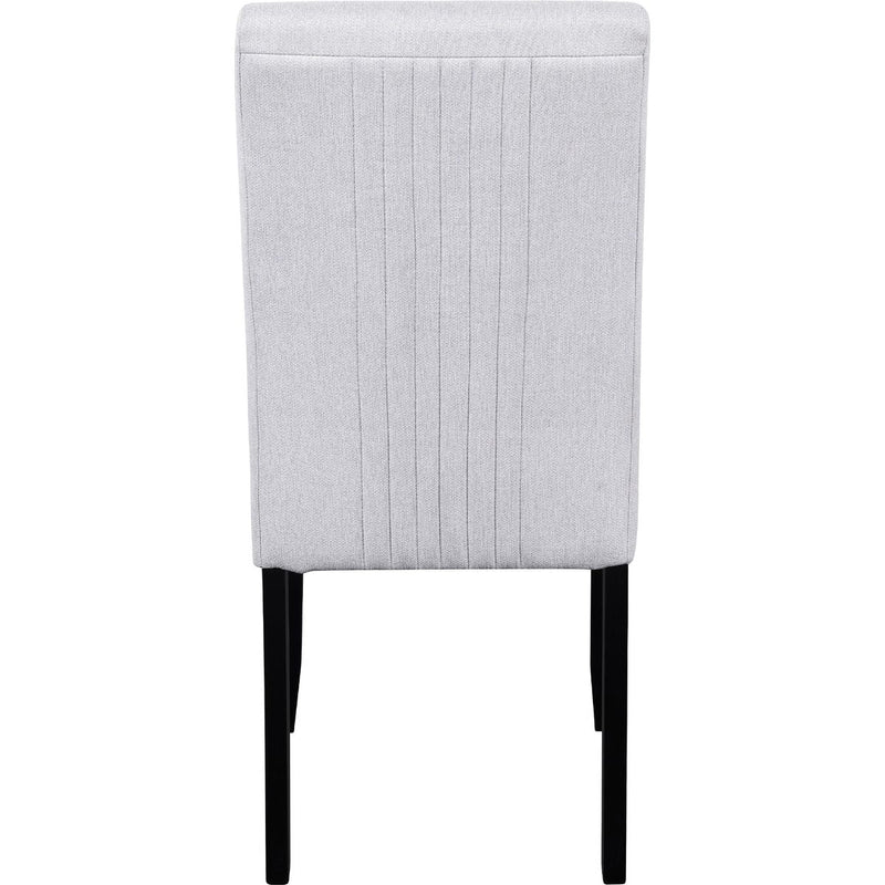 5-Piece Round Dining Table set, 43-Inch Modern Dining Table and 4 Upholstered Chairs for Dining Room, Kitchen Room, Living Room, Easy Assembly