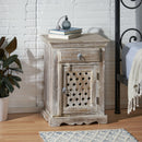 Wooden Nightstand With 1 Drawer 1 Door by HouseOfZazla