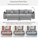 Modern Style Loveseat Sofa Sectional Sofa Couch With Storage Space, A Movable Ottoman, Two USB Ports, Two Cup Holders, A Phone Holder For Living Room by HouseOfZazla