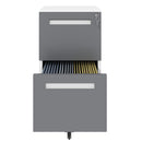 2-Drawer Mobile File Cabinet With Lock,On 360° Wheels, Holds A4/Letter/Legal Files - White by HouseOfZazla