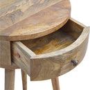 Nordic Chestnut Circular Nightstand by Unique Piece Furniture