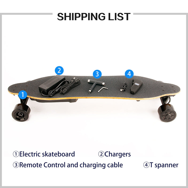 600Wx2 dual hub motors electric longboard 36V 9600mah battery electronic electric skateboard