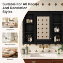 Wall Mounted Medicine Cabinet With Mirror, Storage Cabinet Featuring 6 Open Shelves And Adjustable Interior by HouseOfZazla