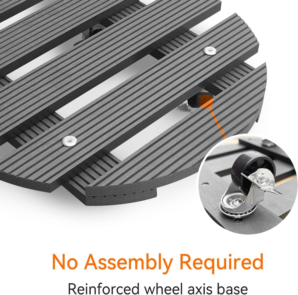 6-Pack 12" Round Plant Stand with 360° Lockable Caster Wheels, photo 6 of 8
