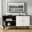 Amidon - TV Stand, With 2 Storage Shelves And 1 Cabinet by Unique Piece Furniture