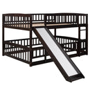 Low Bunk Bed With Slide, Fence And Ladder by HouseOfZazla