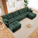 Sofa Set With Ottoman And Pillows, Textured, High Resilience Cushions by HouseOfZazla