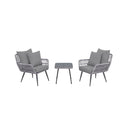 Cannes - 3 Piece Outdoor Patio Conversation Set by HouseOfZazla