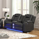 Benz - Power Recliner Set With LED Lighting And USB Charging by HouseOfZazla