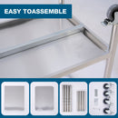 36''*24'' Commercial Work Table for Restaurant and Home Stainless Steel Kitchen Prep Table with Under Shelf and wheels