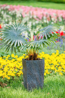 9.4x9.4x18.1' Cement Planter Large, Indoor Outdoor Garden Functional Decor by HouseOfZazla