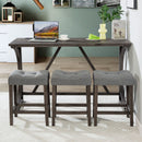 Bar Table Set With 3 Padded Stools by HouseOfZazla