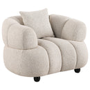 Whitney Contemporary Channel Tufted Boucle Upholstered Accent Chair