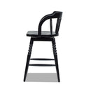Breda - Turned Bubble Spindle Low Back Counter Stool - Black by HouseOfZazla