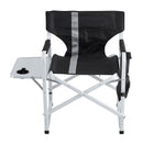 Padded Folding Outdoor Chair With Side Table And Storage Pockets, Lightweight Oversized Directors Chair For Indoor, Outdoor Camping, Picnics And Fishing by HouseOfZazla
