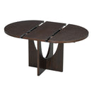 Topmax - 5 Piece Modern Extendable Round Dining Table Set With Removable Leaf For Small Places by HouseOfZazla