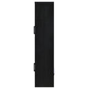 Riva 4-door Tall Accent Display Cabinet LED Lighting Black