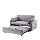 Pull Out Sleep Sofa Bed Loveseats Sofa Couch With Adjsutable Backrest, Storage Pockets, 2 Soft Pillows, USB Ports For Living Room, Bedroom, Apartment, Office by HouseOfZazla