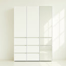Elise - Slim Modular Closet Cabinet With Mirror - White