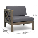 ALCOVE LSHAPE SOFA SET, DARK GREY