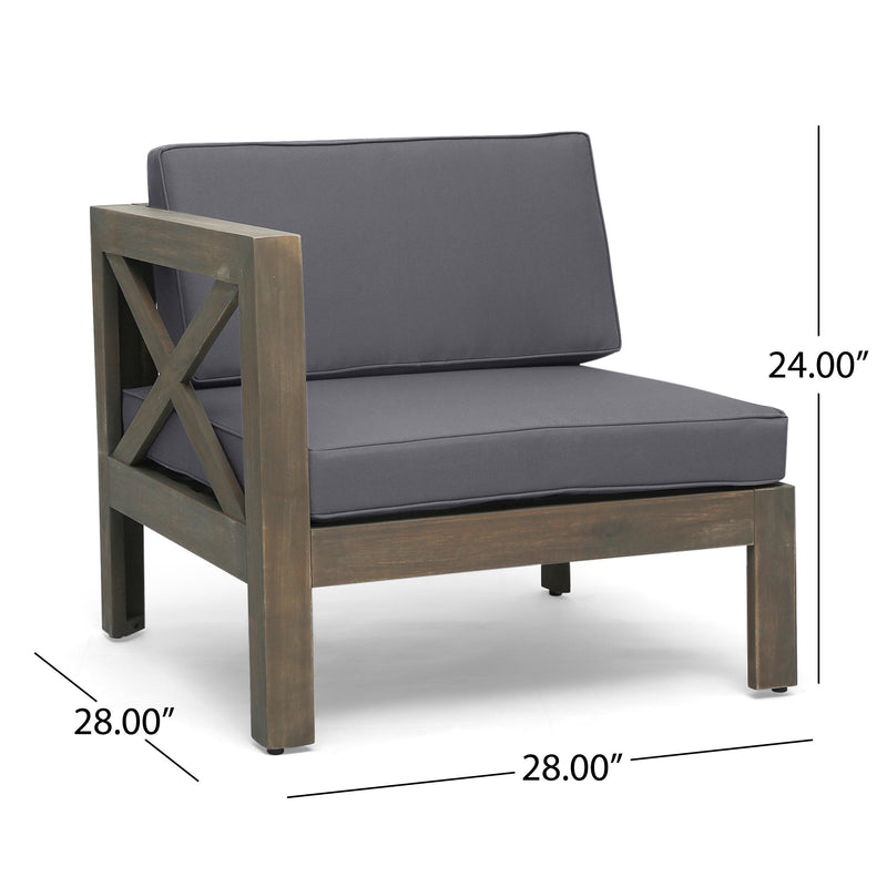 ALCOVE LSHAPE SOFA SET, DARK GREY