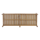 77.95" Outdoor Acacia Wood 3-Seater Sofa with Beige Cushions by HouseOfZazla
