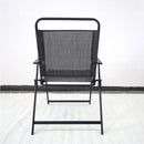 Outdoor Patio Dining Set For 4 People, Metal Patio Furniture Table And Chair Set With Umbrella - Black by HouseOfZazla