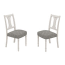 Tannen - Round 5 Piece Dining Table (Set of 5) - White And Gray by HouseOfZazla