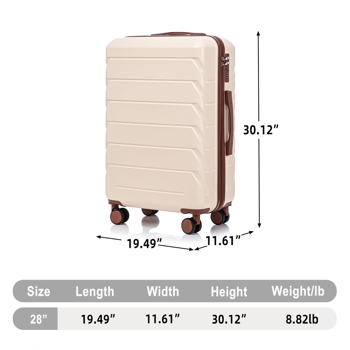 28 Inch ABS Hard Shell Large Travel Checked Luggage, photo 3 of 10