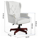 330LBS Executive Office Chair, Ergonomic Design High Back Reclining Comfortable Desk Chair - White