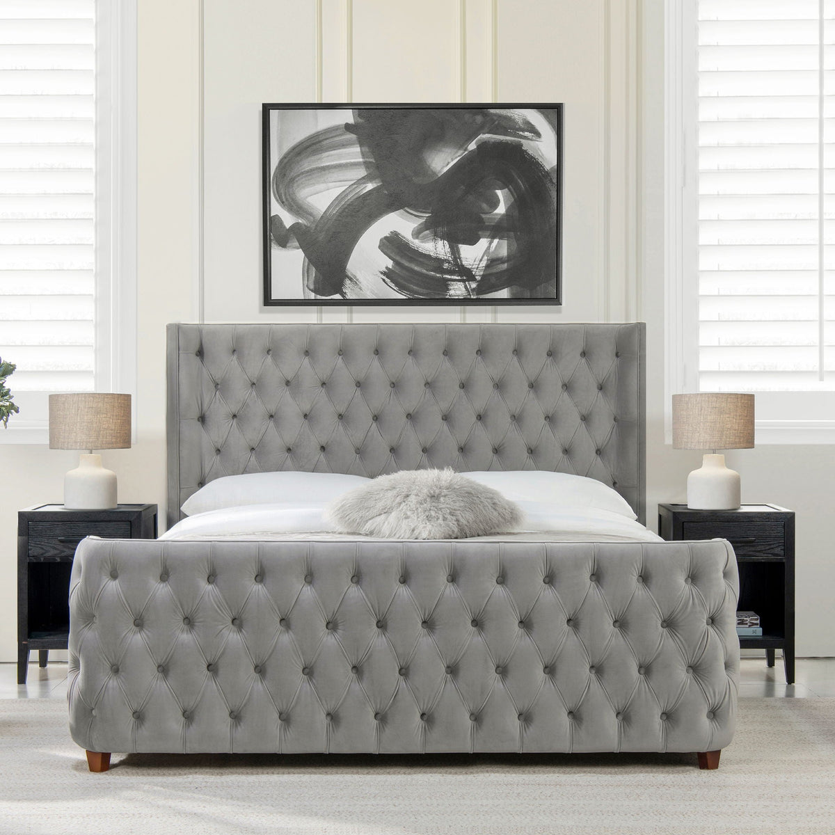 Brooklyn - Tufted Panel Bed Headboard And Footboard Set, photo 11 of 40