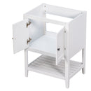 Bathroom Vanity Base Only, Soild Wood Frame, Bathroom Storage Cabinet With Doors And Open Shelf by HouseOfZazla