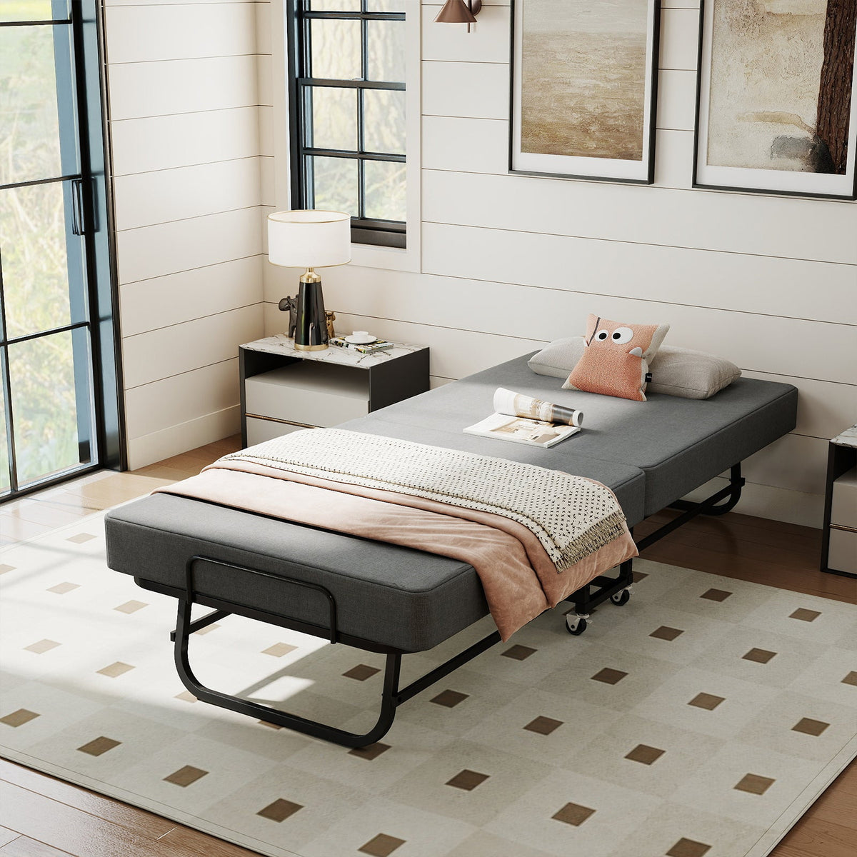 75" Folding Bed with Memory Foam Mattress, photo 2 of 10