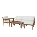 A Multi-person Sofa Set with A Small Table, Suitable for Gardens, Backyards, and Balconies.
