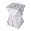 Modern Geometric MGO Side Table - Hourglass Accent Table