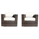 Outdoor Chairs Set With Cushions - Brown Mix by HouseOfZazla