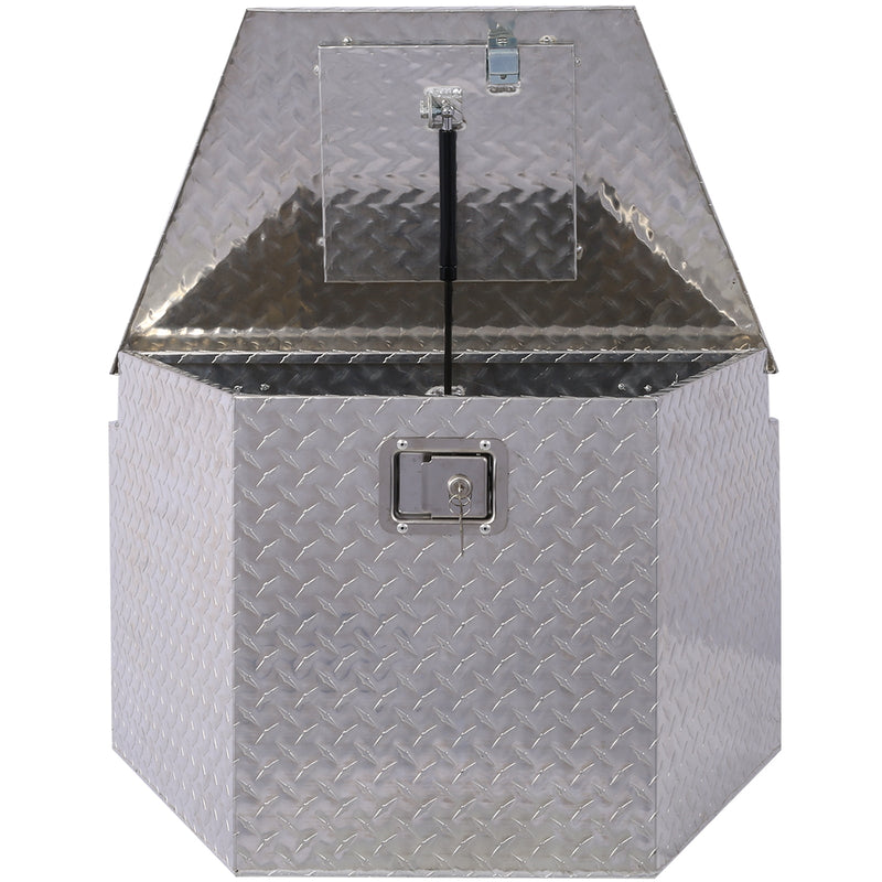 29inch Aluminum tool box,heavy duty truck bed tool box,outdoor trailer pickup storage tool box,RV storage organizer,underbody box w/lock keys,silver, 29x16.5x18.5inch