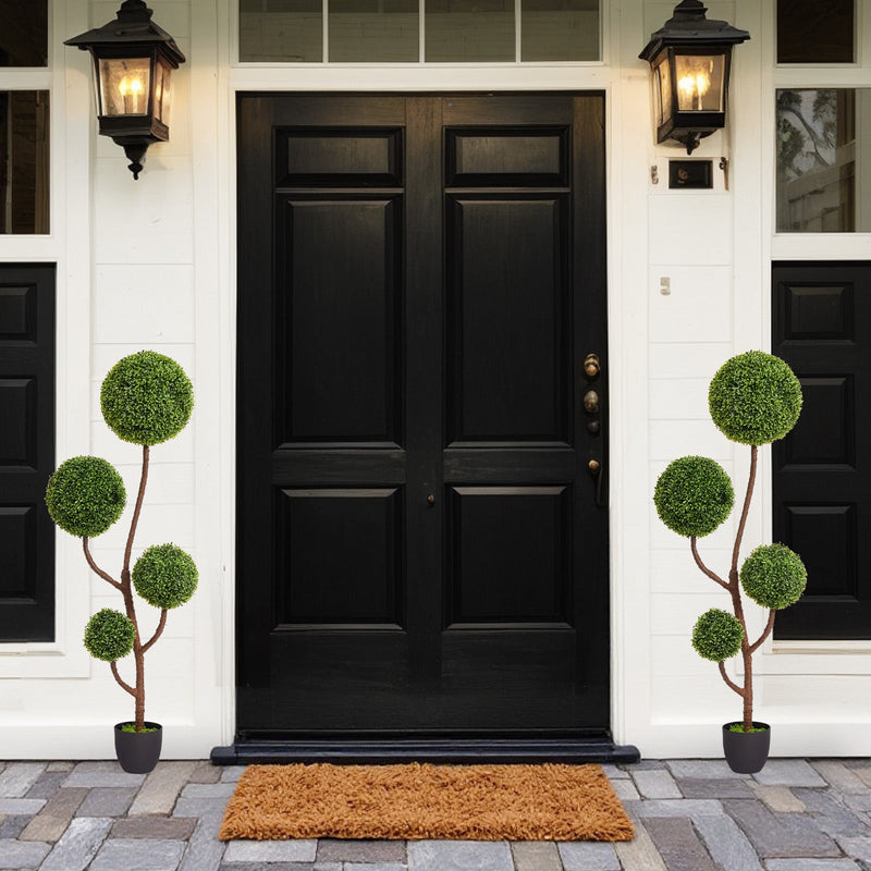 2025 High quality green plant trees for indoor outdoor decoration artificial boxwood topiary ball tree 150cm 1pcs/set