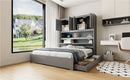 Platform Bed With USB, Storage Headboard & Drawers