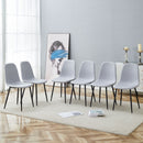 Modern Medieval Style Cushioned Side Chairs Set With Metal Legs For Kitchens by Unique Piece Furniture