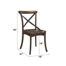 Kaelyn - Side Chair (Set of 2) - Dark Oak & Black Metal