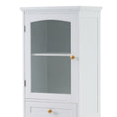 Tall Bathroom Storage Cabinet With Glass Doors, Free-Standing, Two Drawers, And Adjustable Shelves, Board, Painted Perfect For Displaying Your Favorite Items by HouseOfZazla