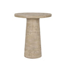 Round Side Table With Pedestal Base