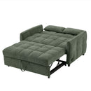 Loveseat Sofa Pull-Out Bed With Adjustable Backrest, 3 USB Ports And 2 Lumbar Pillows For Living Room by HouseOfZazla
