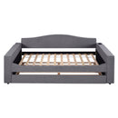 Upholstered Daybed With Storage Armrests, Trundle And Latest Integrated tooth Audio System