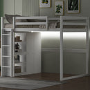 Loft Bed With Built In Wardrobe, Storage Shelves, And LED Light by HouseOfZazla