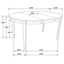 Gabriel - Oval 7 Piece Dining Set With Chairs - Cappuccino
