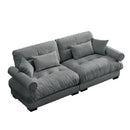 Modern Oversize Sofa With Cloud Like Comfort, Featuring Waist And Throw Pillows by HouseOfZazla