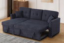 Sectional Sofa Bed - Dark Blue by Unique Piece Furniture