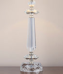 Karat - Contemporary Crystal Table Lamp (Set of 2) - Clear Crystal / Chrome / White Softback by HouseOfZazla